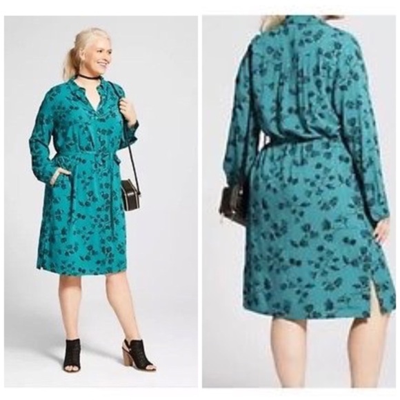 Floral Shirt Dress - Picture 2 of 6